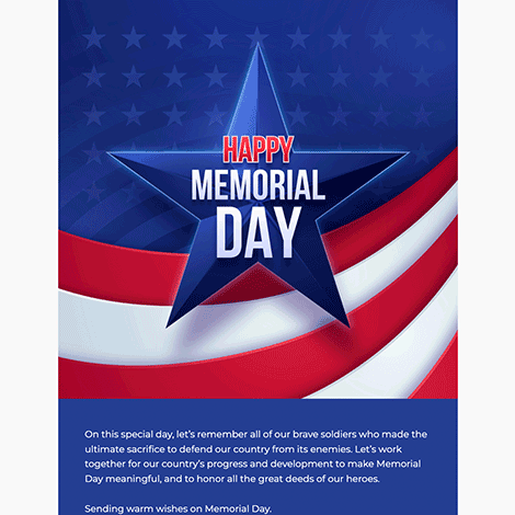 Memorial Day Reminder Message